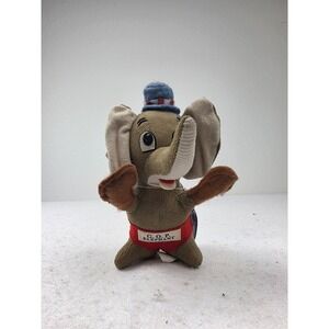 New Dakin‎ Dream Pets Suede GOP Republican Elephant Plush 2004 Vintage w/ Tags